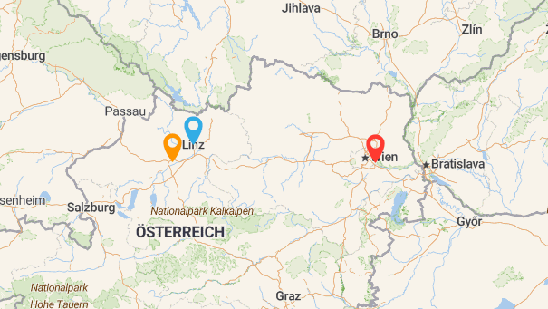 Map of company locations