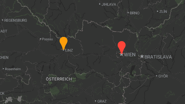 Map of company locations