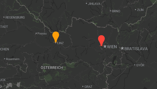 Map of company locations