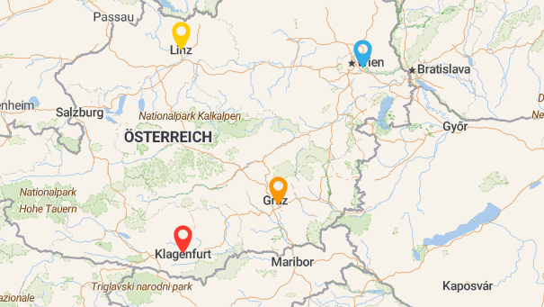 Map of company locations