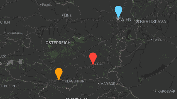 Map of company locations