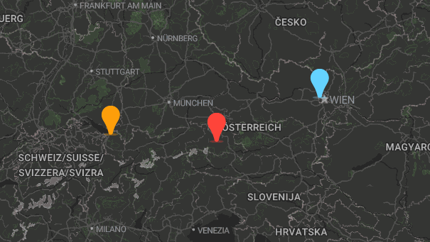 Map of company locations