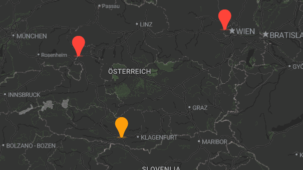 Map of company locations