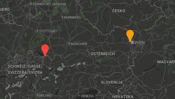 Map of company locations