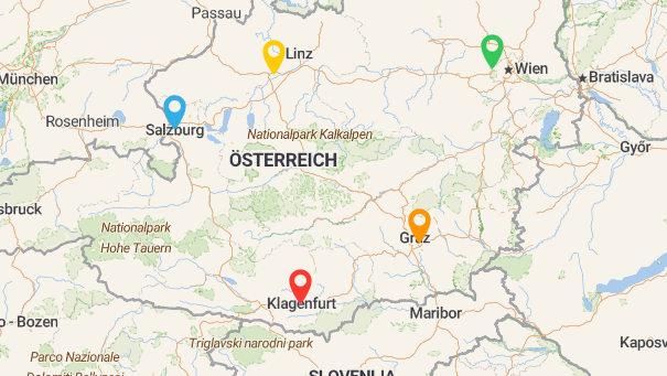 Map of company locations