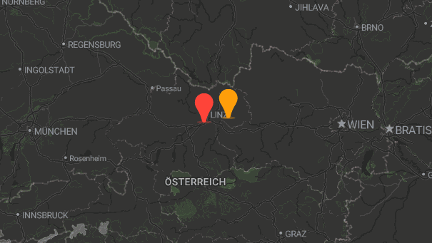 Map of company locations