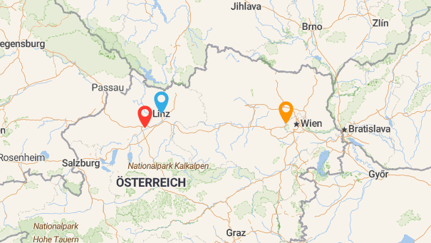 Map of company locations