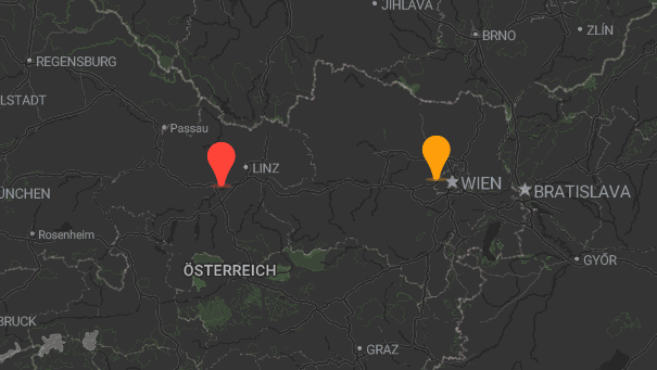 Map of company locations