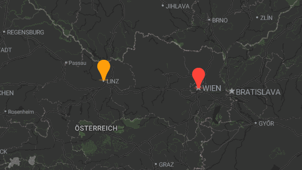 Map of company locations
