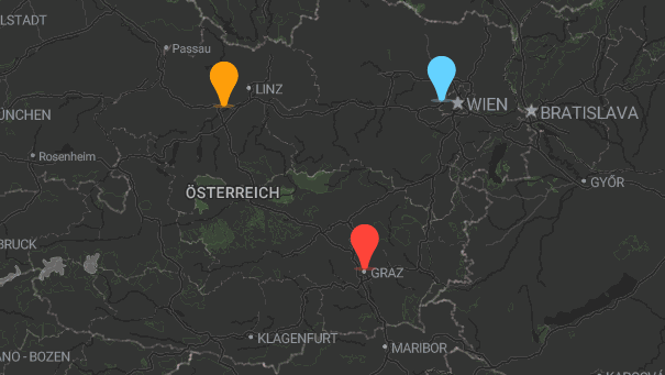 Map of company locations