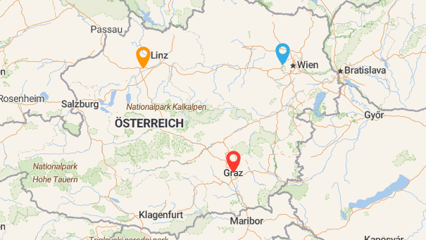 Map of company locations