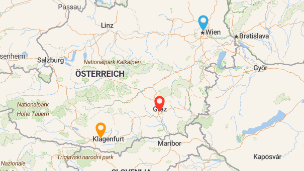 Map of company locations