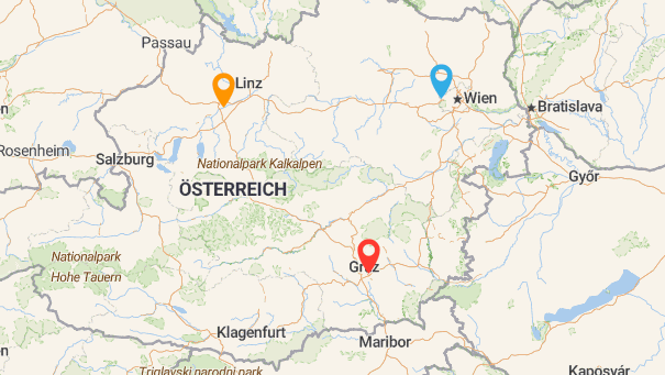 Map of company locations