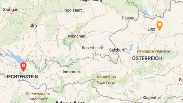 Map of company locations