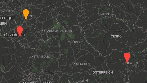 Map of company locations
