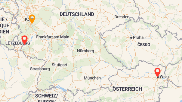 Map of company locations