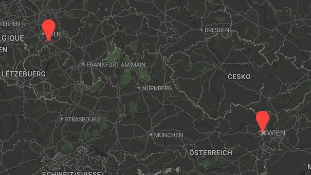 Map of company locations