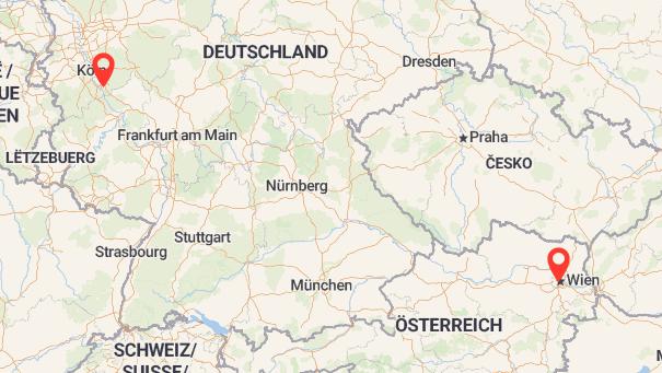 Map of company locations