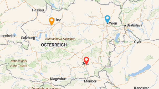 Map of company locations
