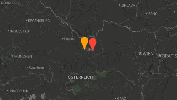 Map of company locations