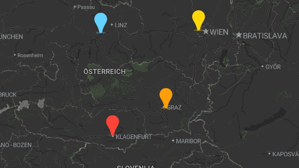 Map of company locations