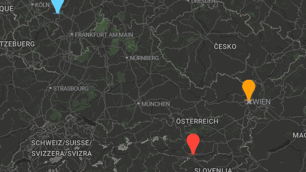 Map of company locations