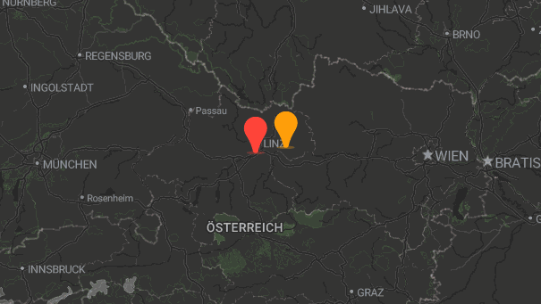 Map of company locations