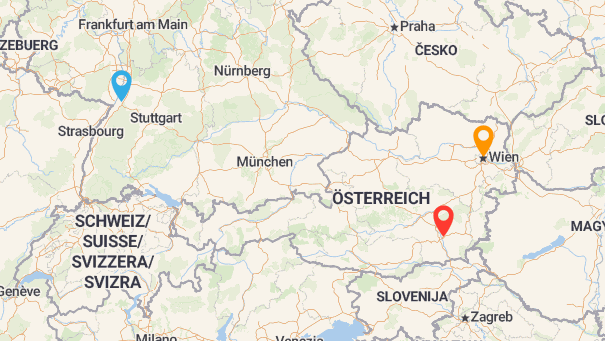 Map of company locations