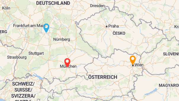 Map of company locations