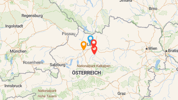 Map of company locations