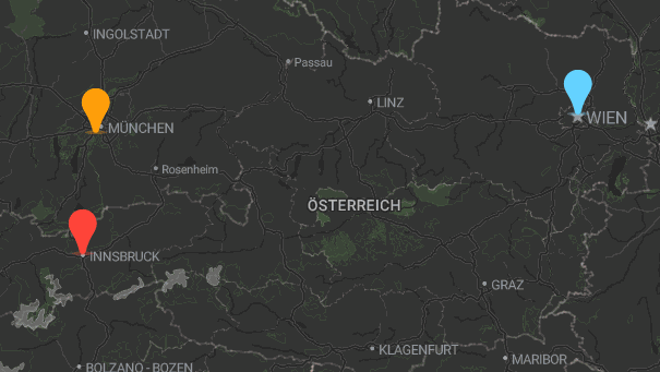 Map of company locations