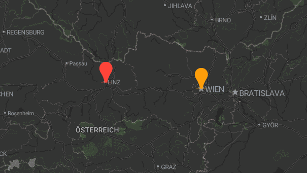 Map of company locations