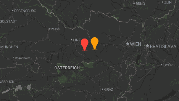 Map of company locations