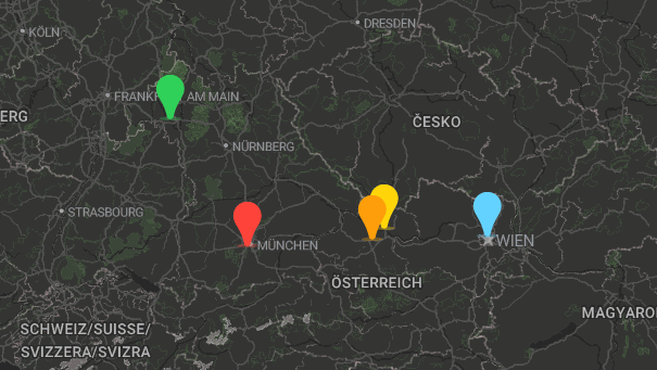 Map of company locations