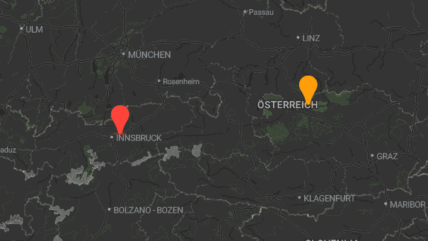 Map of company locations