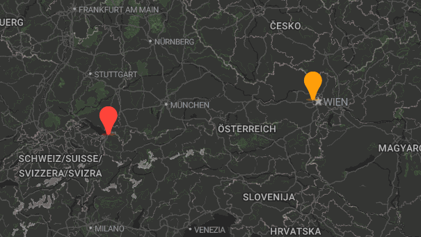 Map of company locations
