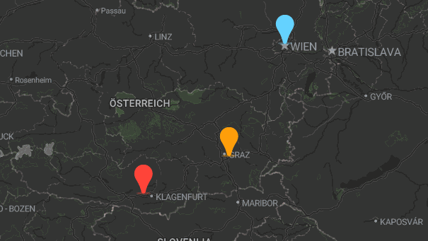 Map of company locations