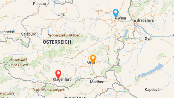 Map of company locations
