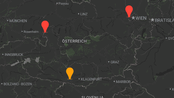 Map of company locations