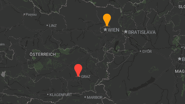 Map of company locations