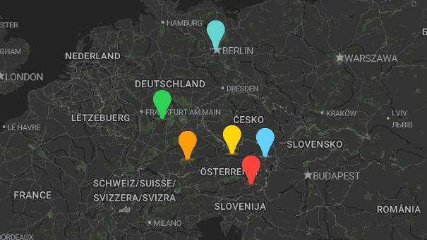 Map of company locations