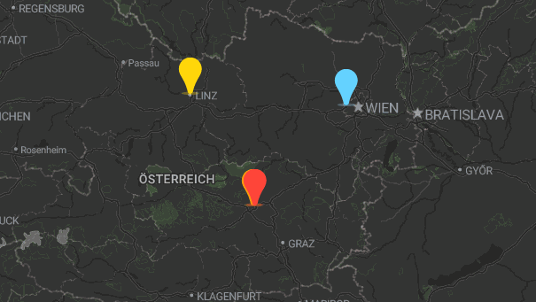Map of company locations