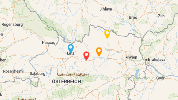 Map of company locations