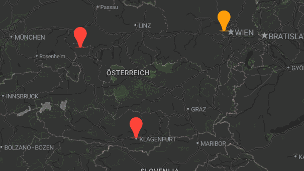 Map of company locations