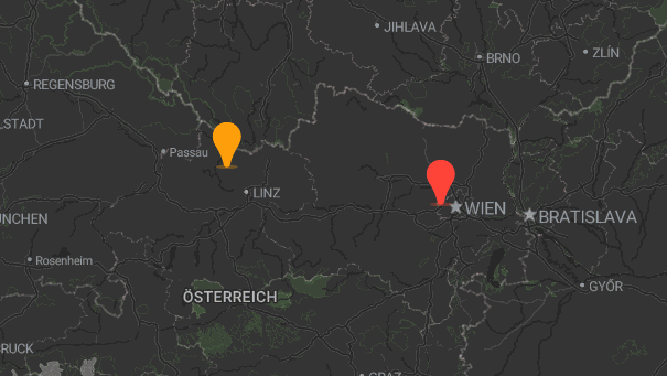 Map of company locations