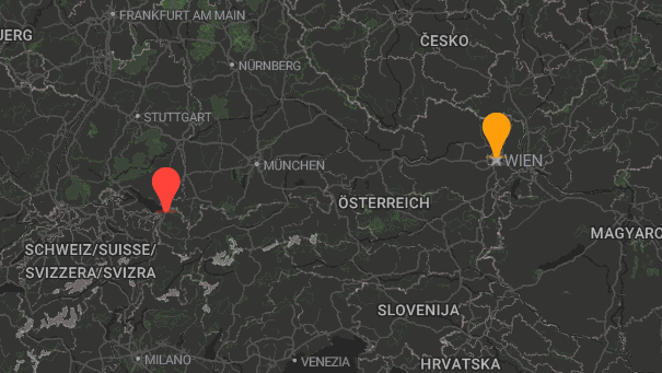 Map of company locations