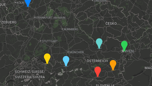 Map of company locations