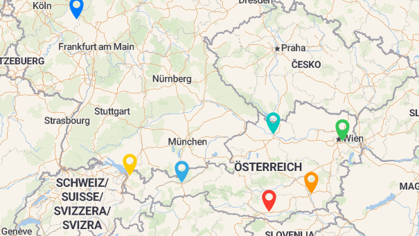 Map of company locations