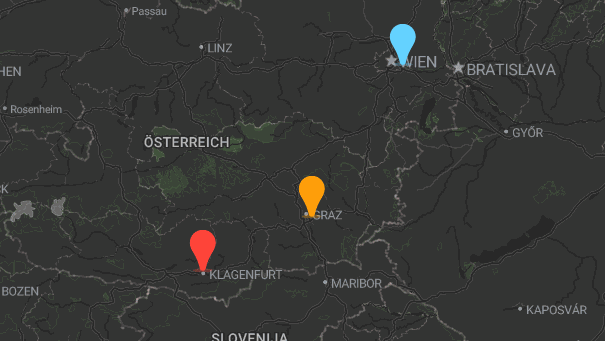 Map of company locations