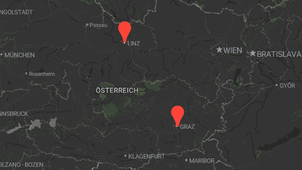 Map of company locations